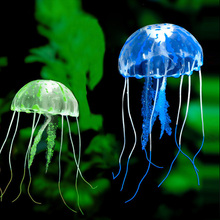 NICEYARD 1Pcs Aquarium Decor Ornament Silicone Simulated Jellyfish Glowing Artificial Vivid Jellyfish Fish Tank Decoration 2024 - buy cheap