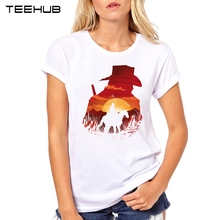 Женская футболка с принтом «красный закат» TEEHUB, Повседневная футболка с коротким рукавом, новинка 2019 2024 - купить недорого