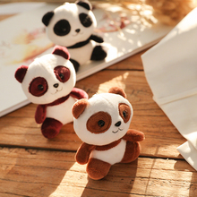 10 centímetros Panda Dos Desenhos Animados Plush Toys Stuffed 4 Cores Animal Bonito Chaveiro Pingente Anel de Presente de Casamento Brinquedos de Pelúcia Panda brinquedo de pelúcia 2024 - compre barato