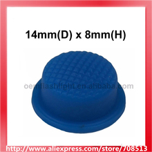 Tampas traseiras de silicone de 14mm (d) x 8mm (h)-azul (10 peças) 2024 - compre barato