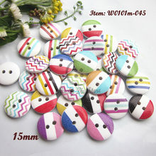 Baby buttons 250pcs 15mm mixed wood buttons for sewing scrapbooking crafts decorative accessories wholesale 2024 - buy cheap