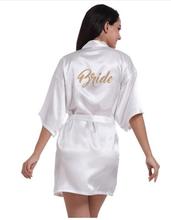 Women Bathrobe Letter Bride Bridesmaid Mother of the Bride Maid of Honor Matron Get Ready Robes Bridal Party Gifts Dressing Gown 2024 - купить недорого