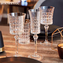 HOUSEEYOU европейские Роскошные резные стеклянные бокалы в стиле ретро бокалы для вина бокалы для шампанского Коктейльные бокалы для напитков для бара и ресторана инструменты 2024 - купить недорого