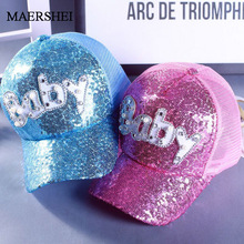 MAERSHEI 2019 Hot Sequins Hats Women Snapback Baseball Cap With Baby letter Funny Hats Spring Summer Hip Hop Girls Hats Caps 2024 - buy cheap