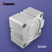 SUMRAY Pneumatic Cylinder SDA Type 80mm Bore 5/10/15/20/25/30/35/40/45/50mm Stroke Aluminium Alloy Pneumatic Air Cylinder 2024 - buy cheap