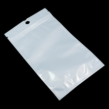 10*22cm White / Clear Self Seal Zipper Plastic Retail Storage Packaging Poly Bag Zip Lock Bags Retail Package W/ Hang Hole 2024 - buy cheap