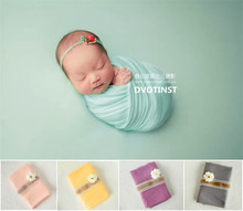 Dvotinst Newborn Photography Props Soft Background Blanket Wraps Headband Set Fotografia Accessories Studio Shoots Photo Props 2024 - buy cheap