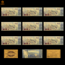 10Pcs/Lot 2018 Russia World Cup Gold Banknote 100 Rubles Replica Currency Paper Gold Foil Money Collections For Football Note 2024 - buy cheap