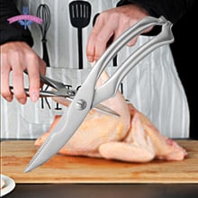 Stainless Steel Kitchen Scissors Chicken Bone Fish Duck Poultry Scissors Cutter Shear Snip Cook Kitchen Gadgets Tool Safety Lock 2024 - buy cheap