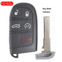 Keyecu Smart Remote Key Shell Fob 4 + 1 кнопка Замена для Fiat 500L, Jeep Renegade-FCC: M3N-40821302 2024 - купить недорого