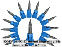 6mm * 90 graus * 0.5mm, frete grátis cnc fresa de ponta de carboneto sólido, broca de inserção da máquina, fundo reto e diamante, ponta de gravura, mármore, pedra 2024 - compre barato