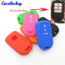 Cocolockey Silicone Rubber Car Key Shell Cover Case for Honda AVANCIER New URV CRV 2017 Smart Remote Keyless 3 Button No Logo 2024 - buy cheap