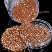 Pretty fascinating Acrylic UV Nail Art Glitter Powder Dust Tips Decoration light golden N45 2024 - buy cheap