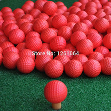 2018 New Brand  50 pcs/bag Red Indoor Outdoor Training Practice Golf Sports Elastic PU Foam Balls 2024 - buy cheap