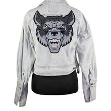 Embroidered Wolf Head Back Patches Animal Clothes Badge Iron on Stickers for Jacket Decorated Sewing Supplies A98 2024 - buy cheap