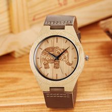 Reloj de pulsera de madera Natural para hombre, pulsera de cuarzo con diseño hueco, único y a la moda 2024 - compra barato
