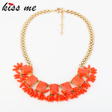 Fashion accessories Red necklace Factory Wholesale Women Bijoux Collares Bijuterias 2024 - buy cheap