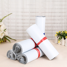 Bolsa de plástico blanco para correo exprés, paquete de sobres de mensajería exprés de 25x31 + 4cm, 50 unidades por lote 2024 - compra barato