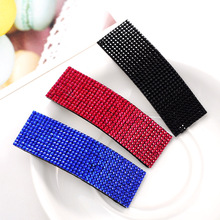 Fashion Women Simple BB clip large bangs clip rectangular side clip Korean full diamond hair accessories 2024 - buy cheap