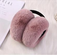 Hot Korean version of the foldable autumn and winter cute earmuffs imitation rabbit hair warm ear bag men and women ears 2024 - buy cheap