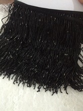 high class J-72715  beaded Fringe Ribbon Trim Fringe Tassel Lace Trim with beads 2024 - buy cheap