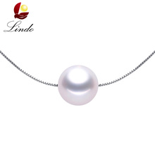 Fashionable 6-7mm Perfectly Round Natural Pearl Necklace Beautiful Clavicle Chain Simple and Elegant Sterling Silver Jewelry 2024 - buy cheap