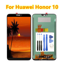 Без отпечатков пальцев 5,8 "Высокое качество Новый ЖК-дисплей для huawei honor 10 honor 10 ЖК-дисплей + кодирующий преобразователь сенсорного экрана в сборе Замена 2024 - купить недорого