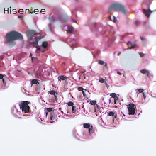 Glittering Light Pink Glass Crystal Stone Non Hotfix Flatback Nail Rhinestones For Nails 3D Nail Art Decoration Gem Accessory 2024 - buy cheap