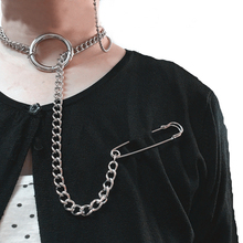 Unisex Men Women Stainless Steel Pendant Chain Link Choker O-Round Cool Stylish Metal Collar Necklace Cosplay 2024 - buy cheap