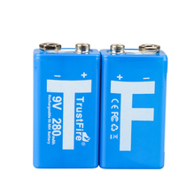 TrustFire-batería recargable Ni-MH de 9 V, pila recargable de 280mAh, con caja de almacenamiento, 4 unids/lote 2024 - compra barato