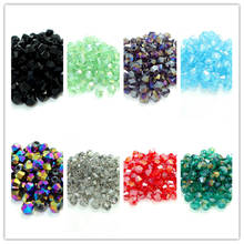 Wholesale a lot 4mm 1000pcs Bicone 5301 crystals beads Loose Spacer Bead for DIY Jewelry Making 2024 - buy cheap