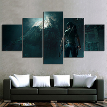 5 Piece Tomb Raider Video Games Poster HD Wall Pictures Lara Croft Poster Pictures Canvas Paintings Wall Art for Home Decor 2024 - buy cheap