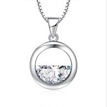 Everoyal colar com pingente de cristal, garotas, acessórios de moda feminina, colar de prata esterlina 925 para mulheres, joias 2024 - compre barato