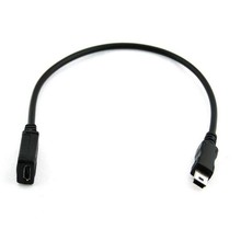 25 см USB 2,0 Mini B 5-контактный штекер-микро гнездо адаптер кабель 25 см с плетеным экраном 2024 - купить недорого
