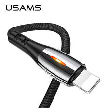 LED Light Cable,USAMS Auto Disconnected USB cable for iPhone X 8 7 6 6s 5s 5 se for iPhone cable for iOS 11 10 9 charging cables 2024 - buy cheap