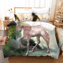 Home Textile Unicorn Designer Bedding Sets Comforter Bed Linens 3pcs Duvet Cover Bed Sheet Mans Cover Set Pillowcase F 2024 - buy cheap
