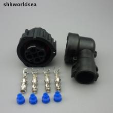 Shhworldsea 4 контакта, 1-967325-3 фотоэлемента с оболочкой для автомобильного разъема, для исследования нефти, железной дороги и т. д., водонепроницаемый IP67/69 2024 - купить недорого