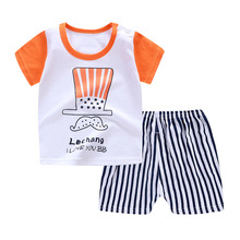 Summer Children's Short Sleeved Baby T-Shirt Set Boys Girls Set 2024 - buy cheap