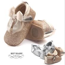 Zapatos de princesa de encaje de seda para niñas, calzado infantil de lentejuelas ostentosas, primeros pasos, para cuna, para los bebés 2024 - compra barato