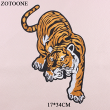 ZOTOONE Iron Tiger Patches For Clothing Fashion Big Animal Back Patch DIY Accessory  Decoration Applique Embroidery For Clothes 2024 - buy cheap