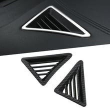 Auto Accessories For Toyota Alphard Vellfire AH30 2016 - 2019 Carbon Fiber ABS Dashboard Air Conditioner Outlet Vent Cover Trim 2024 - buy cheap