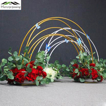 Цветочные вазы, напольная металлическая ваза, высушенный цветочный держатель, цветочный горшок, дорожный свинец для дома/свадьбы, украшение для коридора G141 2024 - купить недорого