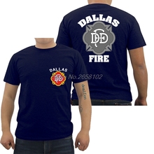 Hot Sale Men Cotton T-shirt Fashion Dallas Cowboy Firefighter Fire Rescue Service Navy T Shirt Tee Shirt Harajuku Streetwear 2024 - buy cheap