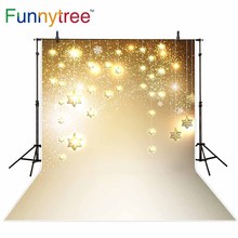 Funnytree-pano de fundo para fotografia profissional, pano de fundo para estúdio de natal, estrelas, brilho no neve, cenário bokeh, fotochamada 2024 - compre barato