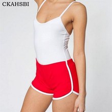 CKAHSBI-pantalones cortos deportivos para mujer, Shorts ajustados para Yoga, gimnasio, correr, informales, elásticos, de cintura alta, corto 2024 - compra barato