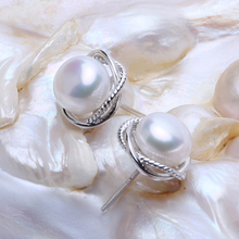 FENASY Natural Pearl earrings 925 sterling silver stud earrings for women Winding design fashion jewelry party earrings 2024 - buy cheap