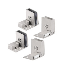 Uxcell 2pair New Arrival Furniture Hardware Zinc Alloy Glass Clamp Cupboard Showcase Cabinet Door Hinge for 3-5mm Glass 2024 - buy cheap