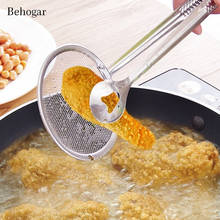 Behogar Multi-functional Stainless Steel Strainer Sieve Filter Spoon Fried Food Oil Strainer Clip Kitchen Utensils Cooking Tools 2024 - buy cheap