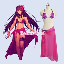 FGO Scathach Cosplay Costume Swimsuit Assassin Cosplay Fate Grand Order Scathach Costume Women Swimming Red 2024 - buy cheap