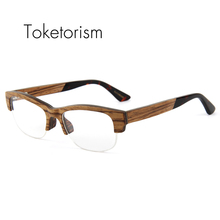 Toketores armações de óculos de madeira artesanal 6006 2024 - compre barato